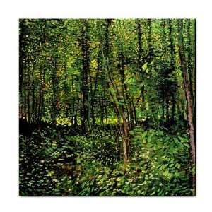  Trees and Undergrowth 2 By Vincent Van Gogh Tile Trivet 