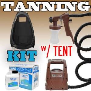   Sunless Spray Mate Tanning KIT BLK TENT Machine Airbrush Tan Air Brush