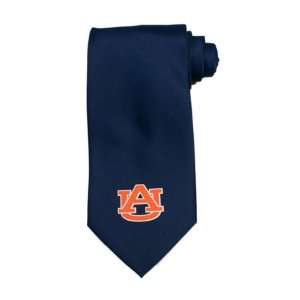  Auburn University Tigers Solid Logo Tie Navy Sports 