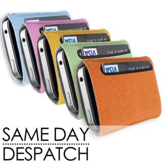 PREMIUM SUEDE LEATHER CASE COVER POUCH FOR VARIOUS MOBILE PHONES 