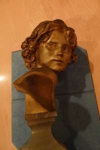 Jean Antoine Injalbert Bronze SculptureSmiling Female  
