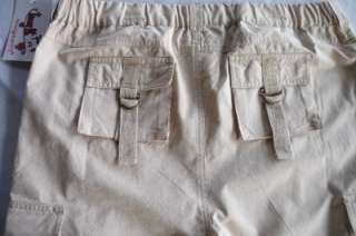 Girls Plus Size Cropped Cargo Khaki Capri Shorts NWT  