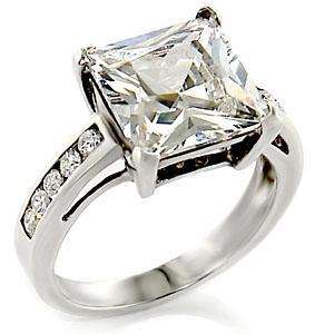 Large CZ Princess cut wedding/engagement Ring sz 6  