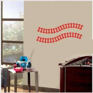  2 Curved Train Tracks Wall Stickers Decals Graphics Art 
