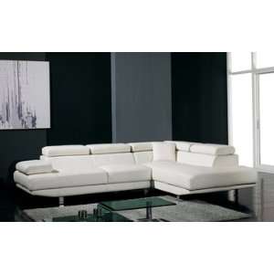  Yil T60 Ultra Modern White Leather Sectional Sofa