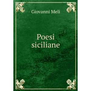  Poesi siciliane Giovanni Meli Books