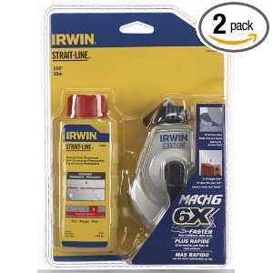  Irwin Industrial Tools 2031316DS 100 Feet Chalk Reel and 4 