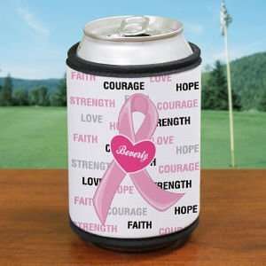 Hope and Love Breast Cancer Can Wrap Koozie  Kitchen 
