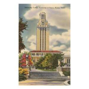  University Tower, Austin, Texas Giclee Poster Print, 24x32 