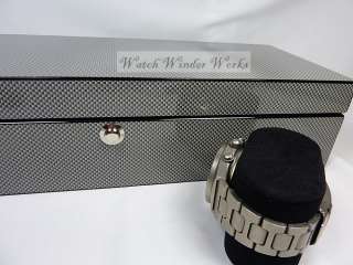 Luxury Carbon Fibre Look Watch Storage Box @5watches modelWatchpro5 