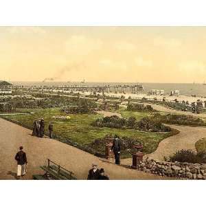   Travel Poster   The beach gardens and jetty Yarmouth England 24 X 18