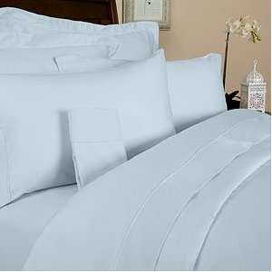  Solid Blue 550 Thread Count Olympic Queen size Sheet Set 