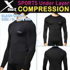 Mens Compression sports GearX Skin Underlayer running short sleeves 