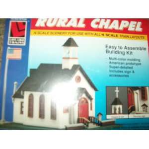  N Scale Rural Chapel for Use with All N Scale Train Layouts 