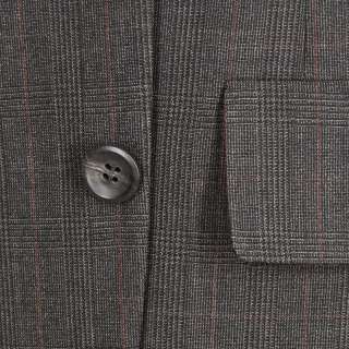 37R Strathmore Taupe Glen Plaid Two Button Executive Wool Suit  