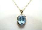 blue topaz diamond necklace  