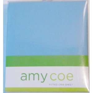  Amy Coe Fitted Crib Sheet   Light Blue Baby