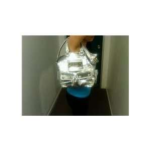   Poppy Sequin Spotlight Tote 13821 Silver in Brown Protective Coach Bag