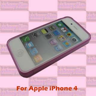 New for Apple iPhone 4 4G Gel Case BU PK +Screen x2  