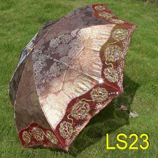   luxurious Lace wedding Bridal Parasol Folding Umbrella LS21 25  