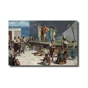  Men Bid On Women At A Slave Market In Delos Giclee Print 