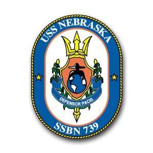  US Navy Ship USS Nebraska SSBN 739 Decal Sticker 3.8 