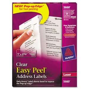  Avery Easy Peel Clear Mailing Labels AVE5663 Office 