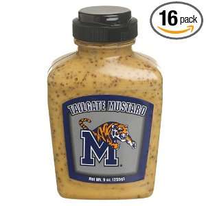 Tailgate Mustard University Of Memphis, 9 Ounce Jars (Pack of 16 