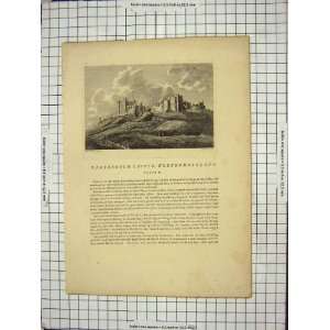 Bamborough Castle Northumberland Plate 2 Antique Print