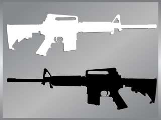 AR 15 Rifle cut vinyl decal stickers Semi Automatic Gun  