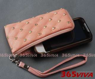 B512 SandyBrown Jewel Grid Cell Phone Bag Case iPhone  