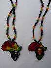 Hand Made Caribbean Necklace, rasta africa caribbean earings items in 