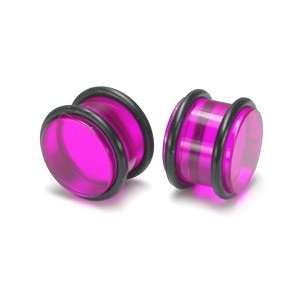  UV SOLID PLUGS   Price Per 1   0g UV Orange Jewelry