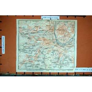  MAP 1924 FRANCE PLAN BOULOGNE ST. CLOUD BOIS DE MEUDON 