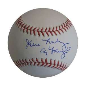 Autographed Jim Lonborg Major League Baseball inscribed 1967 Cy Young 