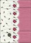 Rose Stripe Border Floral Print on cream Fabric by Robin Mynatt for 