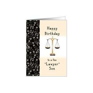   Birthday Card with Scales of Justice and Flourishes Card Toys & Games