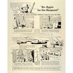  1942 Ad Gold Bond National Gypsum War Materials WWII 