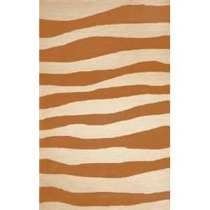  Trans Ocean Wavey Stripe Orange Rug   2 x 8 Runner