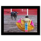 a3 framed poster black san marcos bullfight spain feria arena