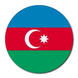  Azerbaijan Flag Round Mouse Pad