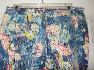 Jane Doe Paint Splatter Print Jeans Pants NWOT 12  