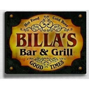  Billas Bar & Grill 14 x 11 Collectible Stretched 