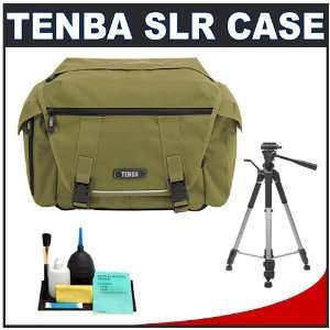  Digital SLR Camera Case (Olive) + Tripod + Cleaning Kit for Canon 