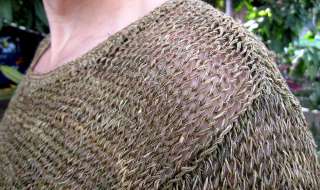 Hand Knitted (Stretches) Natural Raw Hard Hemp Thread Shirt   Field 