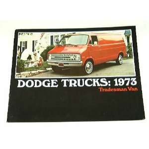   1973 73 Dodge Truck TRADESMAN VAN BROCHURE B100 B200 