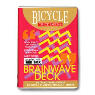 Brainwave Deck Bicycle Cards (Red Box), Magic Trick  