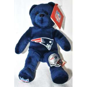   PATRIOTS OFFICIAL NFL LOGO 8IN SPECIAL FABRIC PLUSH BLUE TEDDY BEAR