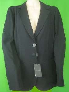 GIORGIO ARMANI ITALY Black Textured Fabric NEW Single Breasted Jacket 