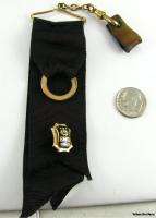1910 Beta Theta Pi   fraternity 14k Gold Pin Black Fob  